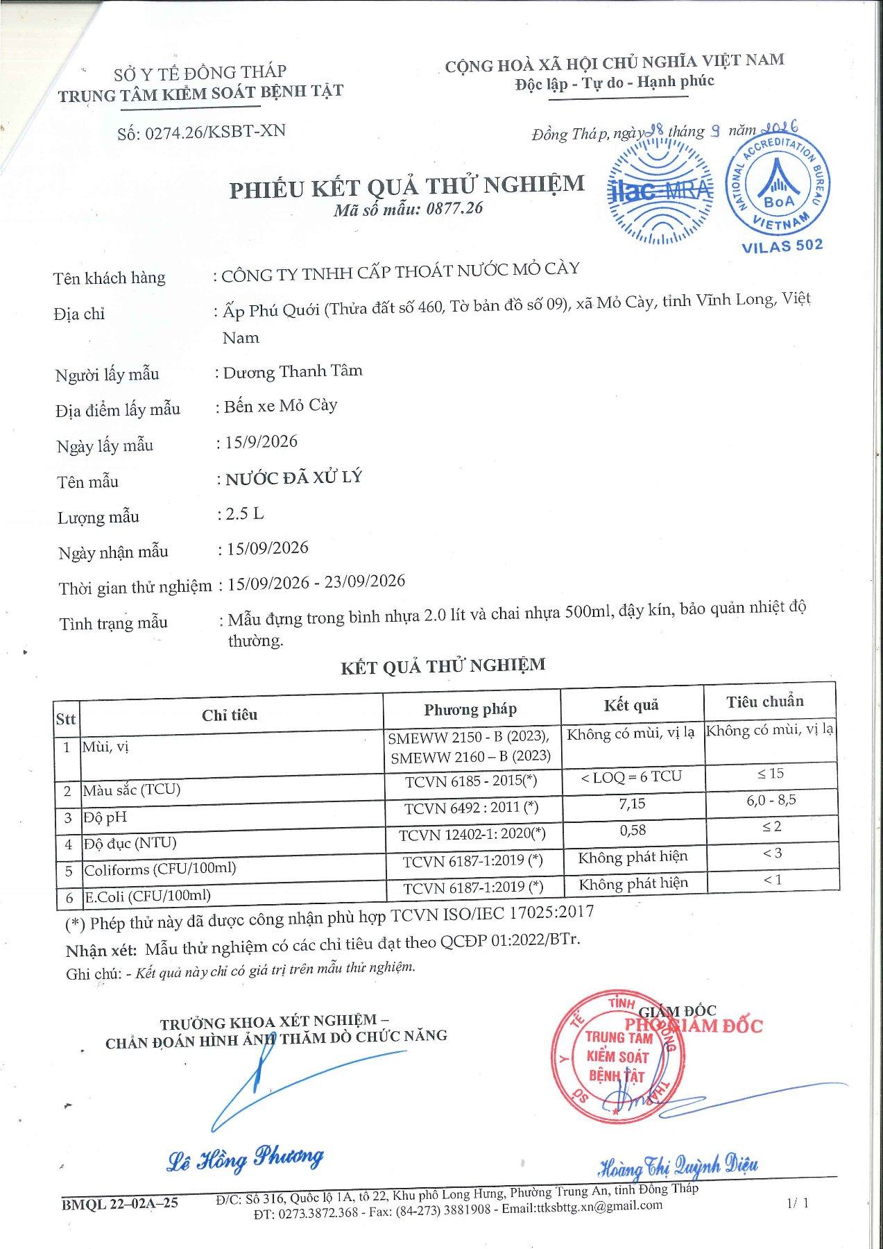 Phiếu kiểm nghiệm kỳ 09/2026, trang 3